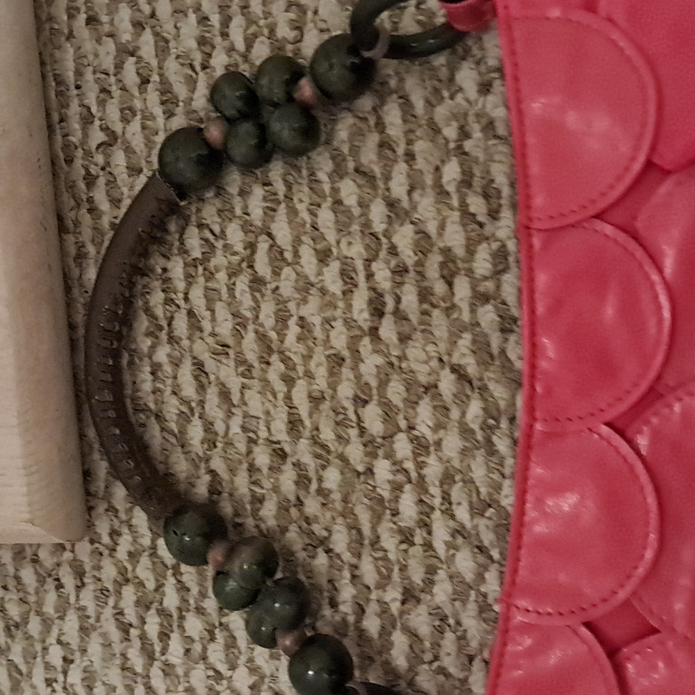 Red Circle Pattern Shoulder Bag - image 4